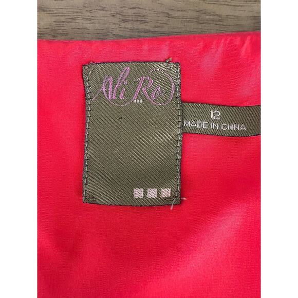 Ali Ro Flutter Sleeve Knee Length 100% Silk Dress size 12 - Picture 2 of 8